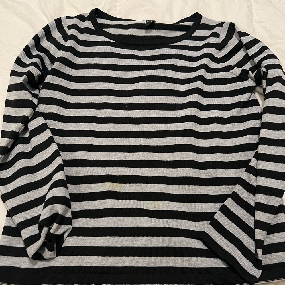 Black and gray striped shirt